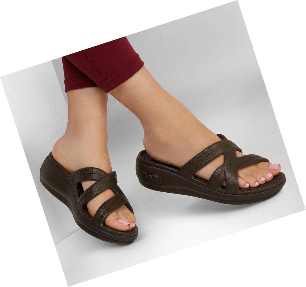 Sandalias Skechers Foamies: Arch Fit Ascend - Avenue Mujer Chocolate | A26TP_AR