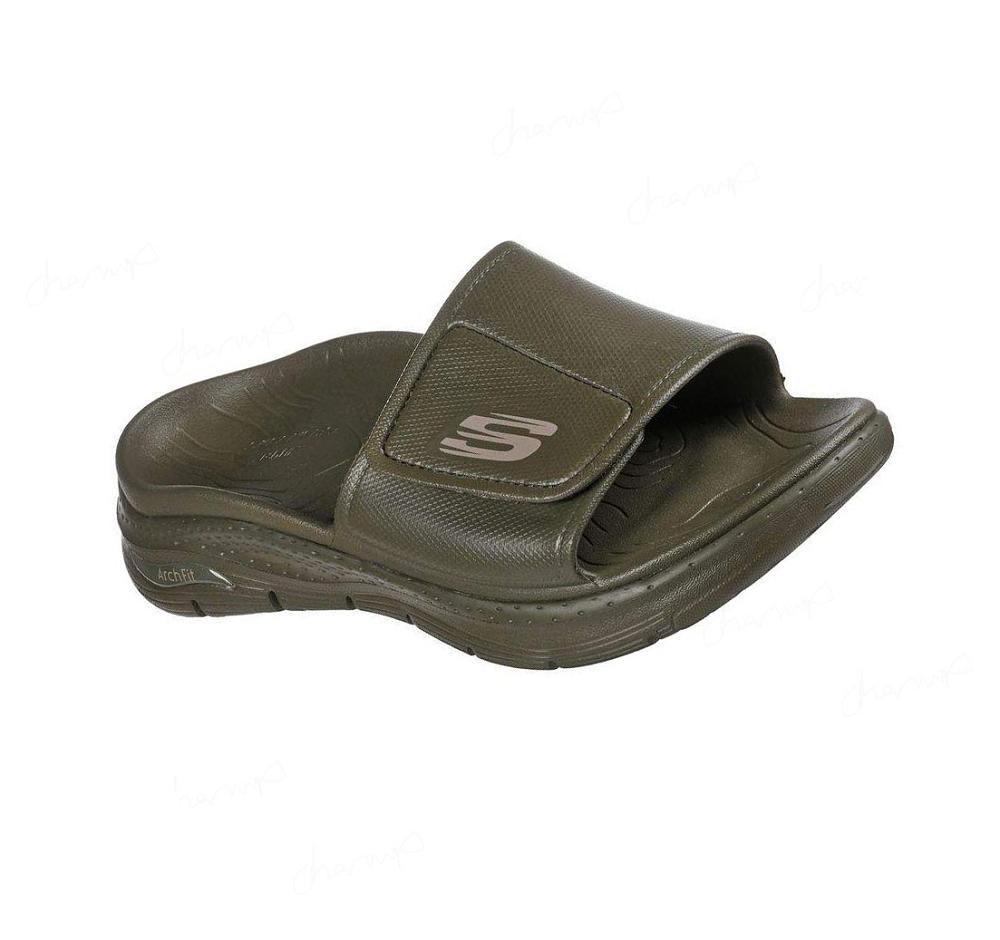 Sandalias Skechers Foamies: Arch Fit - Feelin Fresh Hombre Verde Oliva | 6A83X_AR