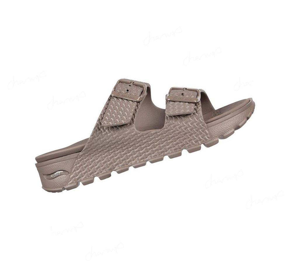 Sandalias Skechers Foamies: Arch Fit Footsteps - Hi'Ness Mujer Gris Oscuro Marrones | A16TA_AR