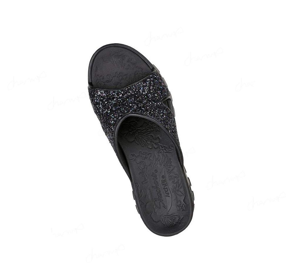 Sandalias Skechers Foamies: Arch Fit Footsteps - Dazzled Girl Mujer Negras | A180R_AR