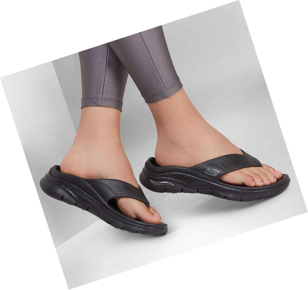 Sandalias Skechers Foamies: Arch Fit Mujer Negras | A292K_AR