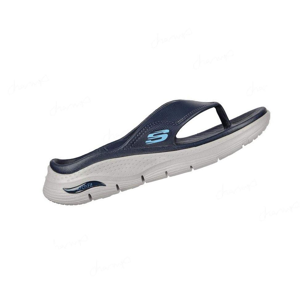 Sandalias Skechers Foamies: Arch Fit Mujer Azul Marino | A2T8L_AR