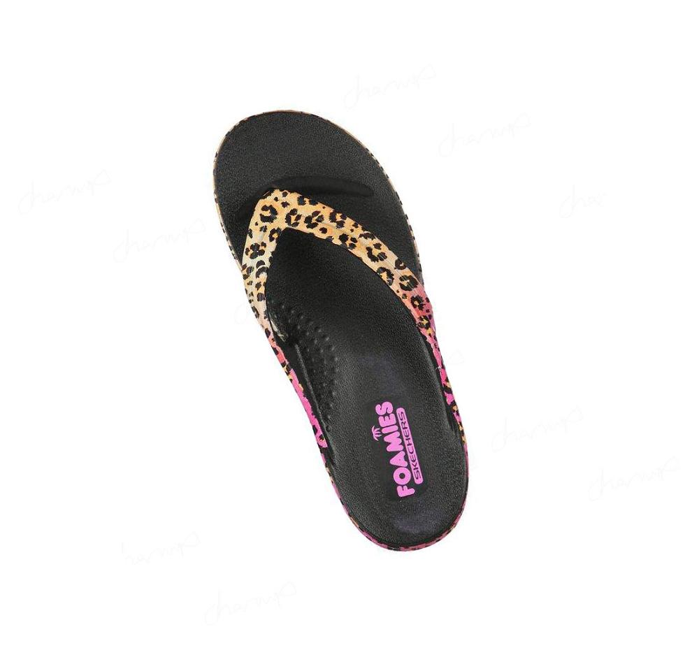 Sandalias Skechers Foamies: Bay Breeze - Wild Kitten Mujer Negras | A3A2A_AR