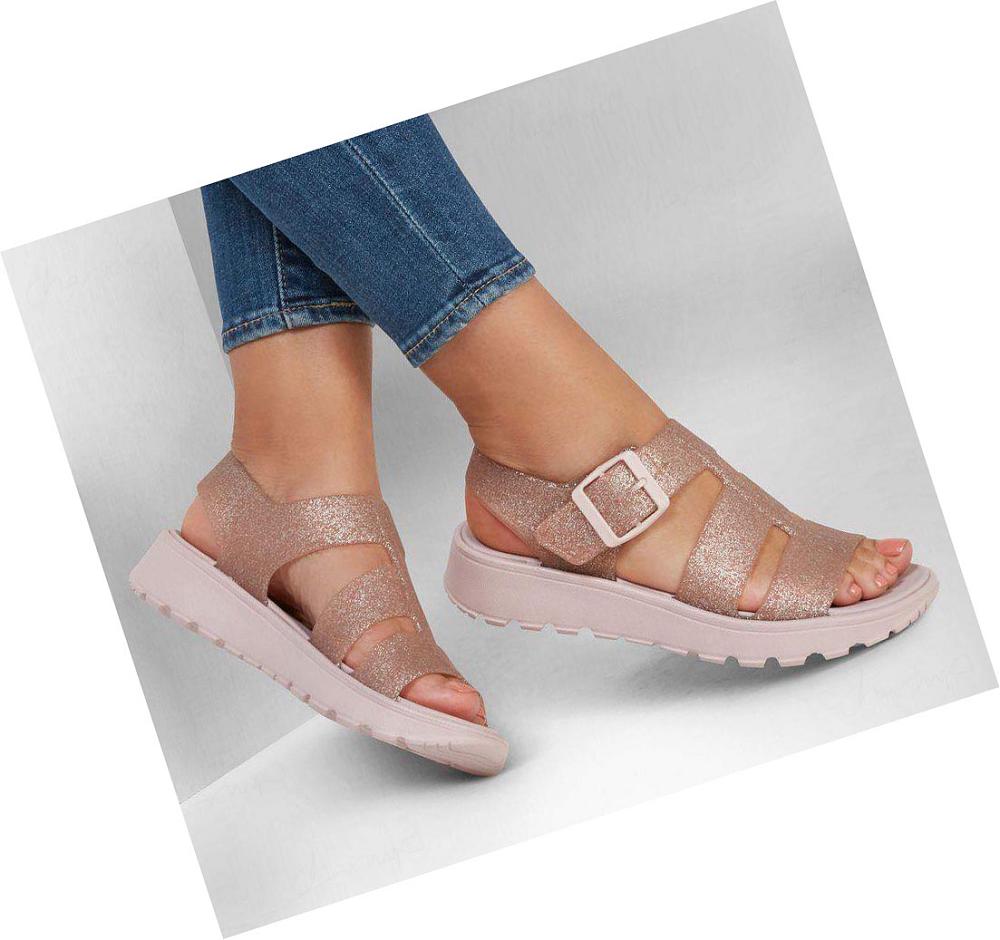 Sandalias Skechers Foamies: Footsteps - Glitter'fied Mujer Rosas | A151D_AR