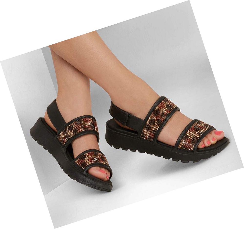 Sandalias Skechers Foamies: Footsteps Mujer Negras | A026B_AR