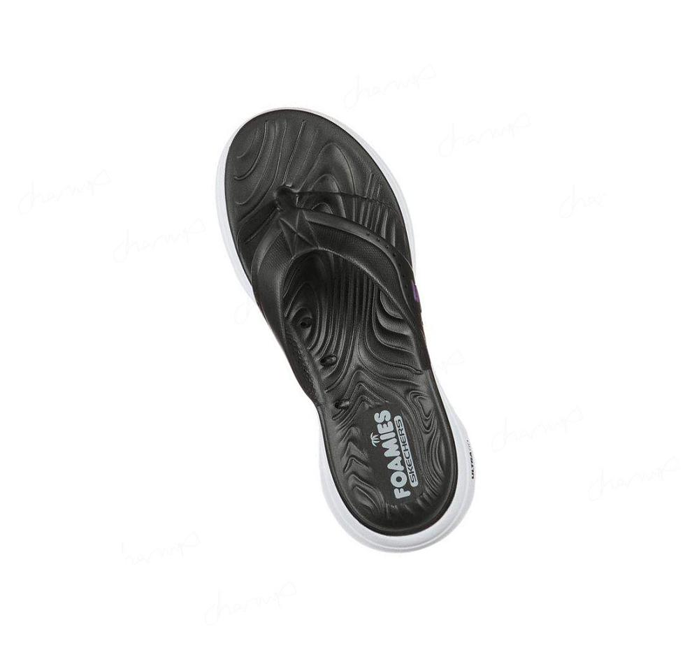 Sandalias Skechers Foamies: GOwalk 5 - Bali Mujer Negras Blancas | A31T0_AR