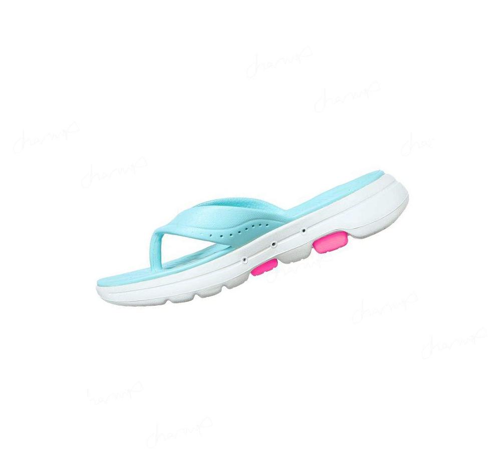 Sandalias Skechers Foamies: GOwalk 5 - Bali Mujer Turquesa Claro | A326S_AR