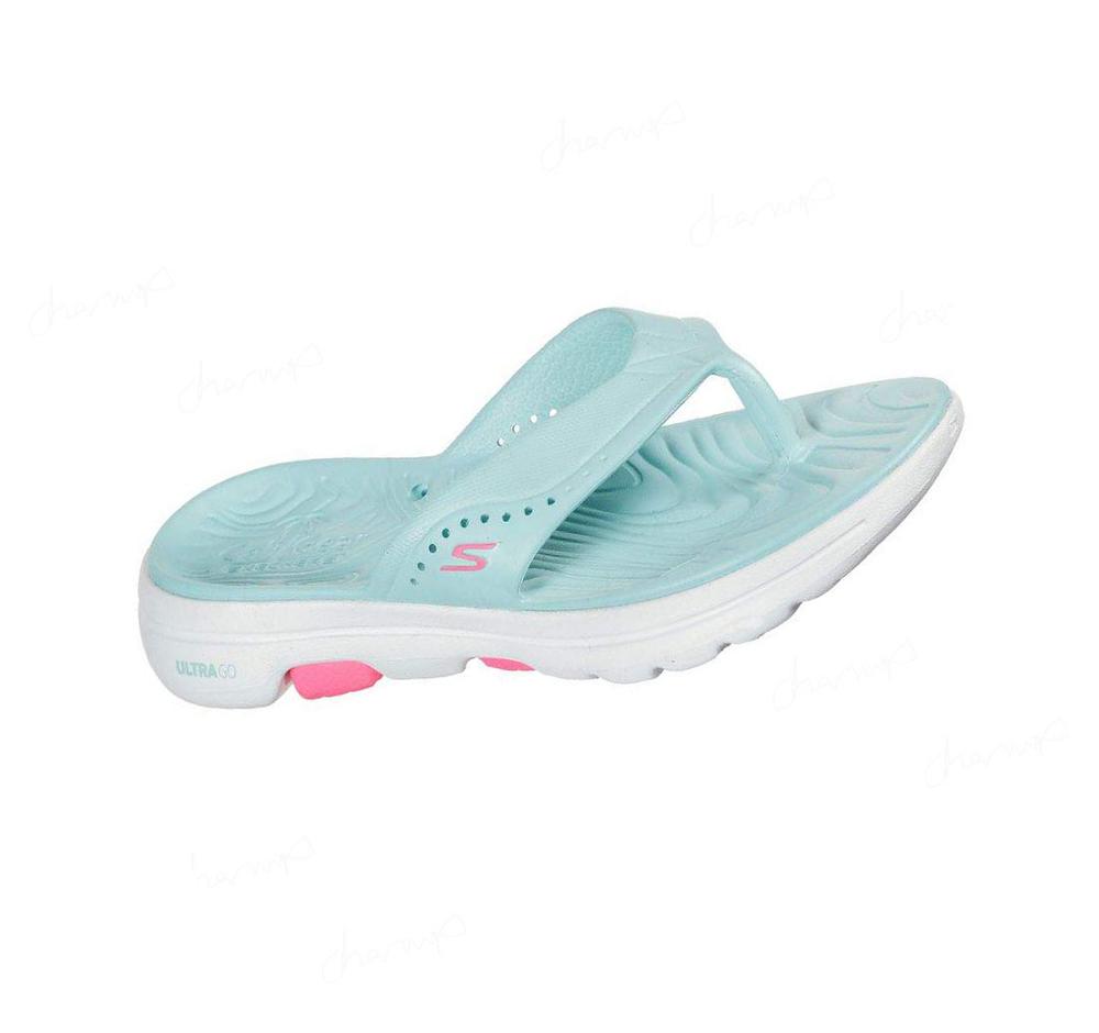 Sandalias Skechers Foamies: GOwalk 5 - Bali Mujer Turquesa Claro | A326S_AR