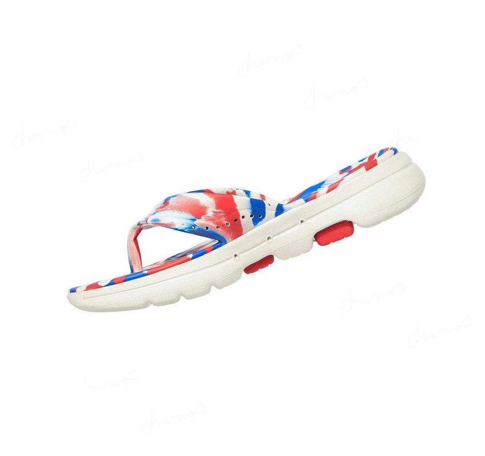 Sandalias Skechers Foamies: GOwalk 5 - Merica Sweets Mujer Blancas Azules | A028A_AR