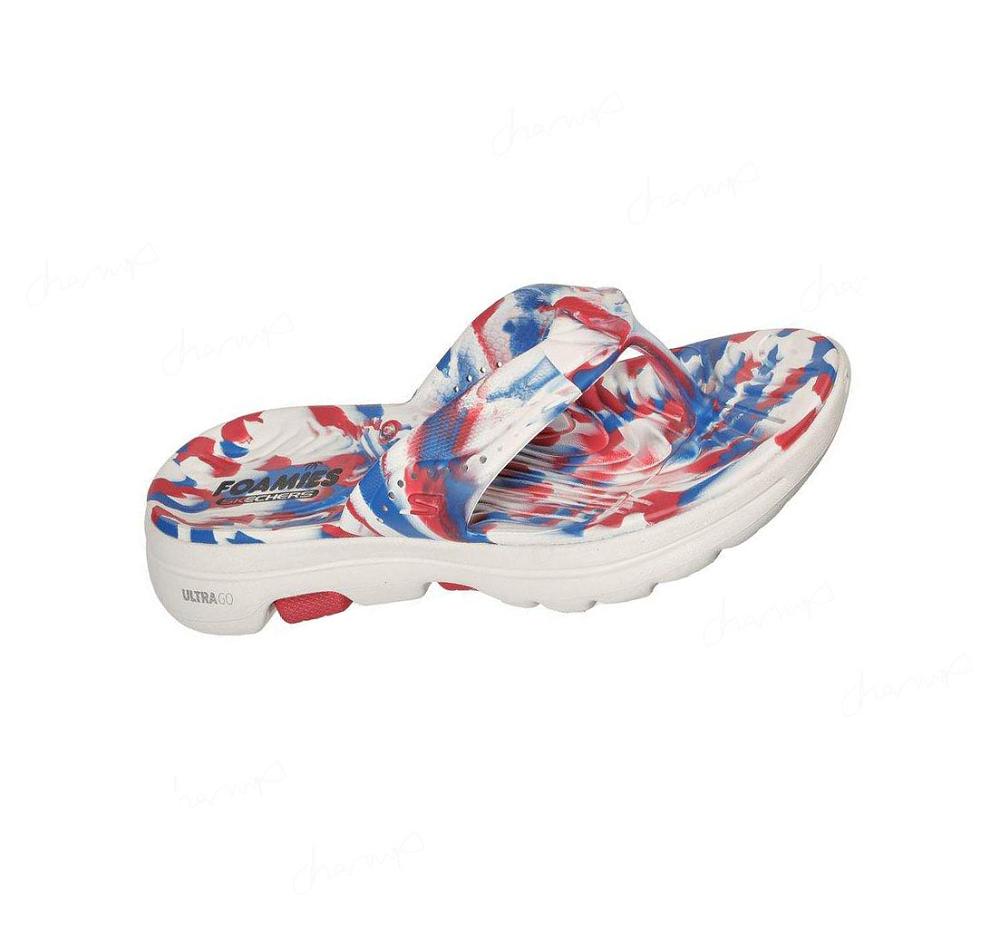 Sandalias Skechers Foamies: GOwalk 5 - Merica Sweets Mujer Blancas Azules | A028A_AR