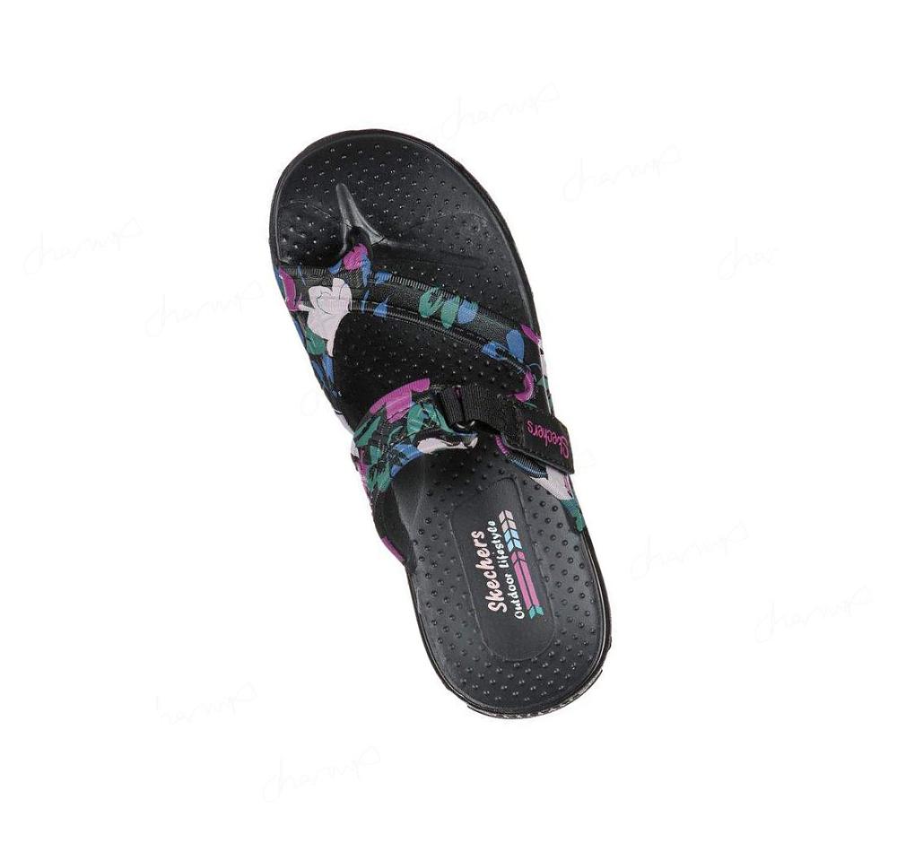 Sandalias Skechers Foamies: Reggae - Rainforest Mujer Negras | AA26L_AR