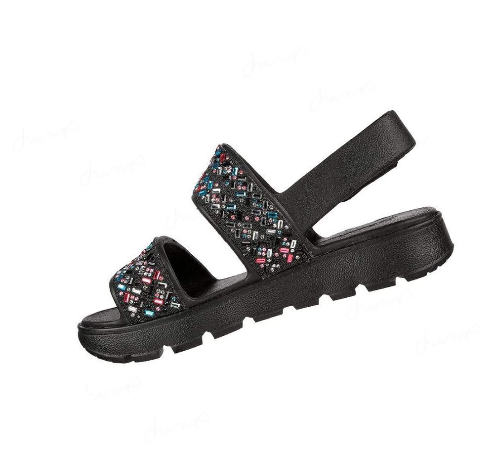 Sandalias Skechers Footsteps - Lil Glam Party Niña Negras | A8T0L_AR