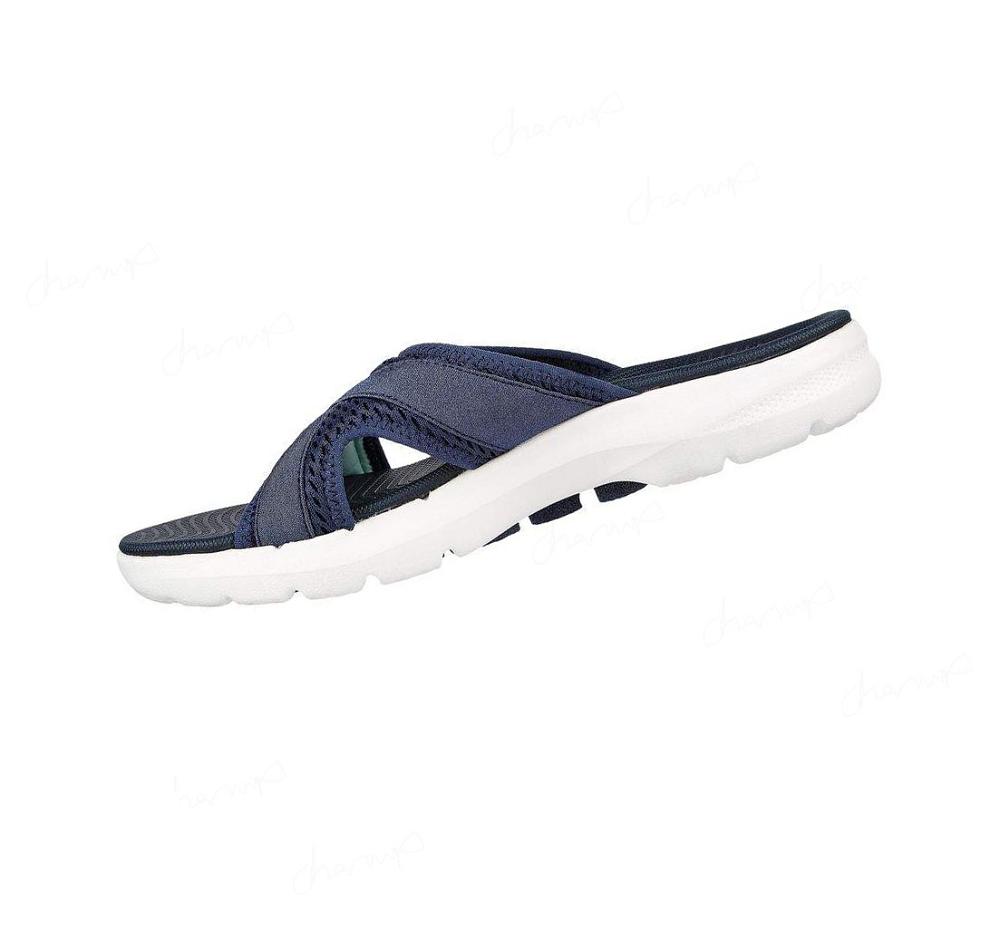 Sandalias Skechers GO WALK 6 - Beach View Mujer Azul Marino | A801D_AR