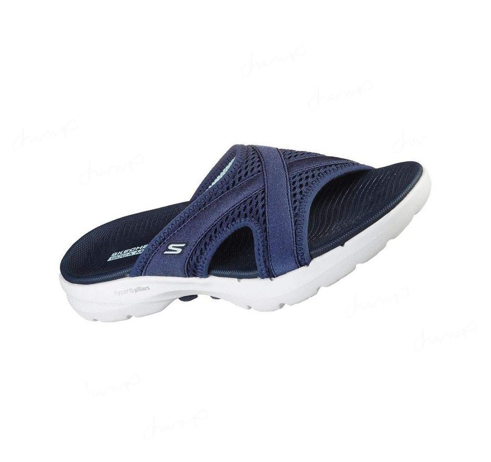 Sandalias Skechers GO WALK 6 - Beach View Mujer Azul Marino | A801D_AR