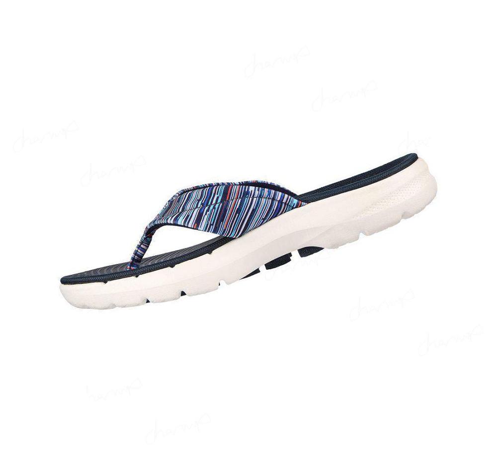 Sandalias Skechers GO WALK 6 - Bright Daze Mujer Azul Marino Multicolor | A805G_AR