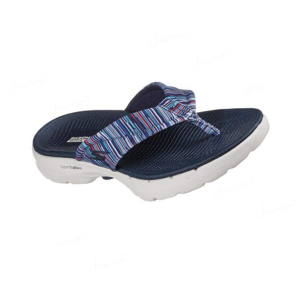 Sandalias Skechers GO WALK 6 - Bright Daze Mujer Azul Marino Multicolor | A805G_AR