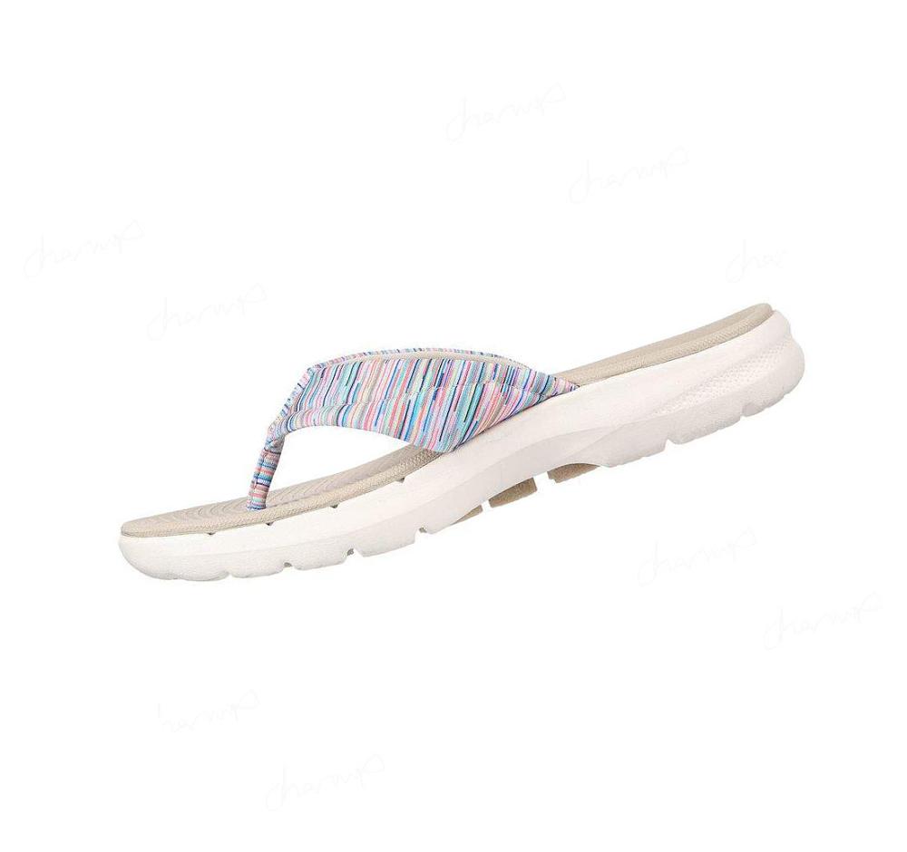 Sandalias Skechers GO WALK 6 - Bright Daze Mujer Beige Multicolor | A81TA_AR