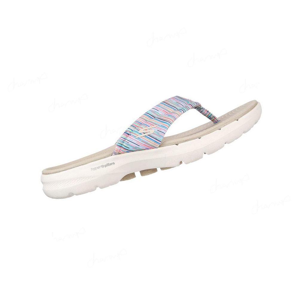 Sandalias Skechers GO WALK 6 - Bright Daze Mujer Beige Multicolor | A81TA_AR