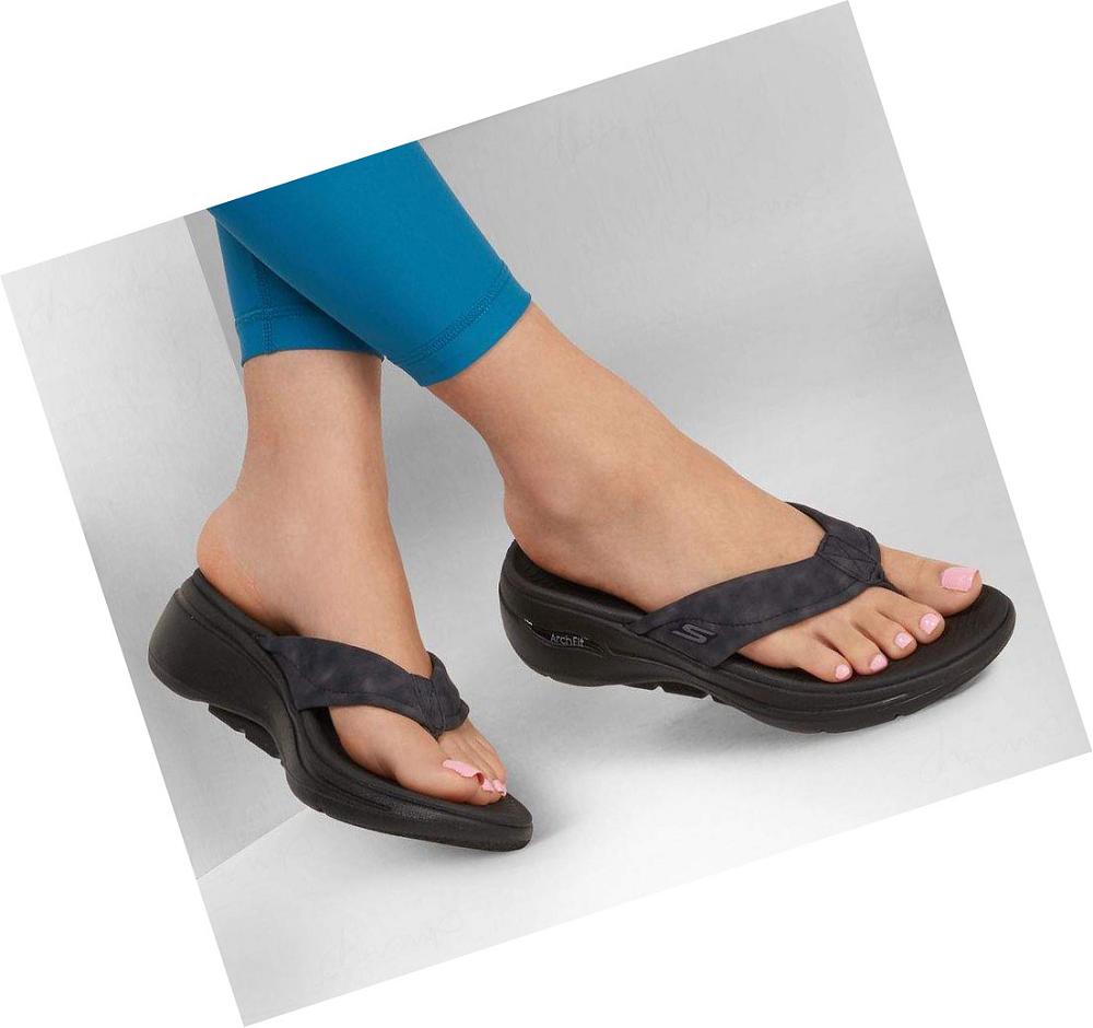 Sandalias Skechers GO WALK Arch Fit - Astound Mujer Negras | 5AT6C_AR