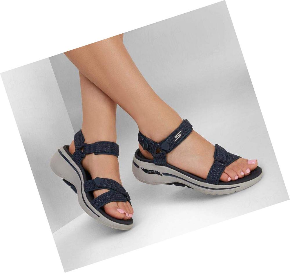 Sandalias Skechers GO WALK Arch Fit - Cruise Around Mujer Azul Marino | 526TB_AR