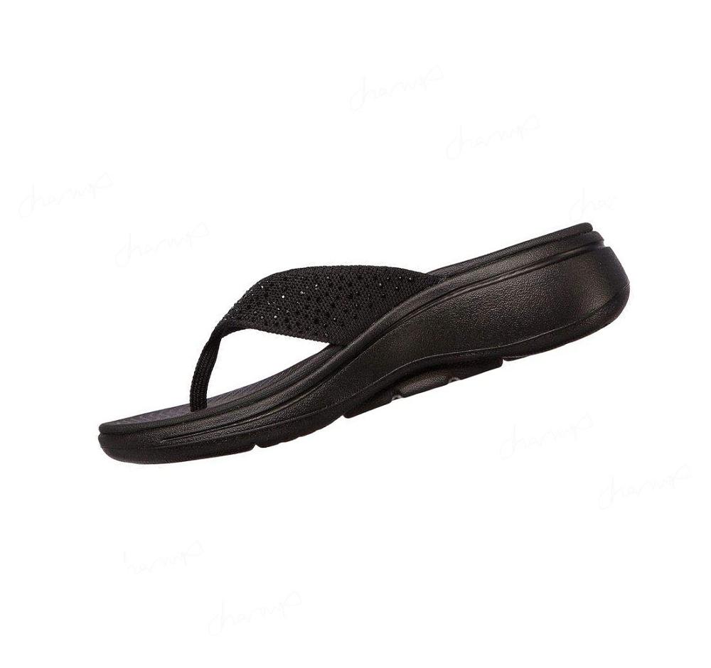 Sandalias Skechers GO WALK Arch Fit - Dazzle Mujer Negras | 5501B_AR