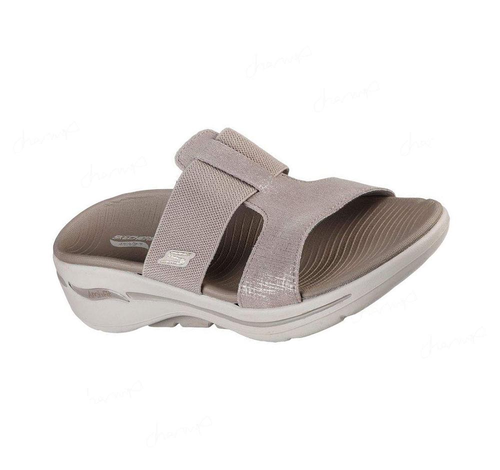 Sandalias Skechers GO WALK Arch Fit - Lively Mujer Gris Marrones | 5303Q_AR