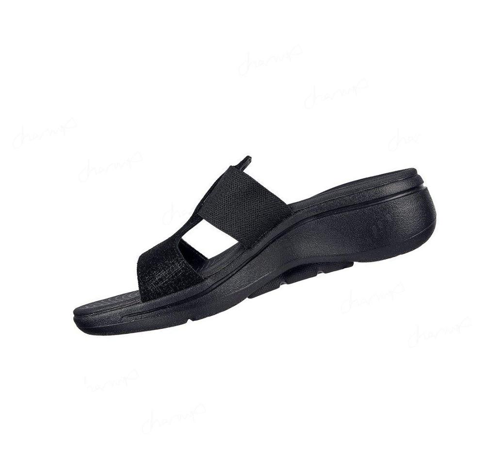 Sandalias Skechers GO WALK Arch Fit - Lively Mujer Negras | 53050_AR