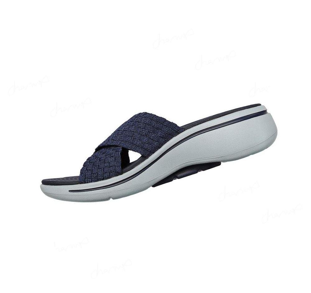 Sandalias Skechers GO WALK Arch Fit - Wondrous Mujer Azul Marino | 531T8_AR