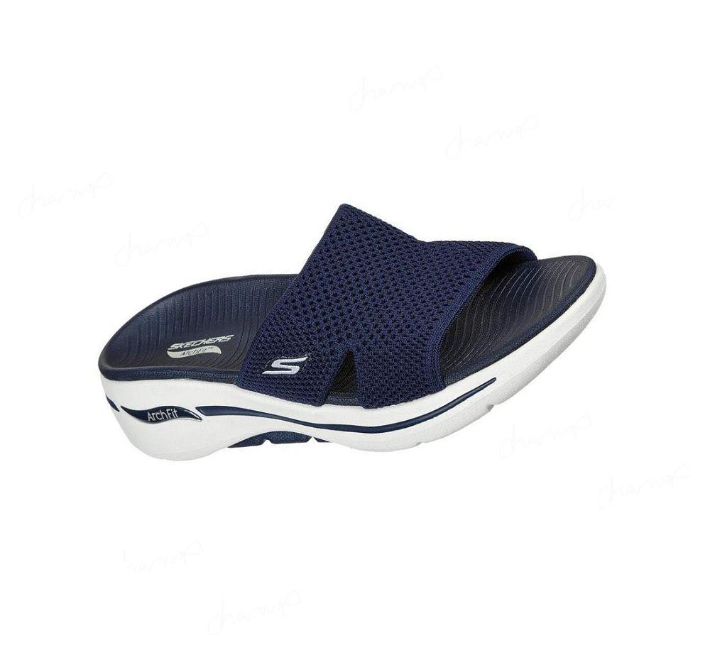 Sandalias Skechers GO WALK Arch Fit - Worthy Mujer Azul Marino | 53T8B_AR