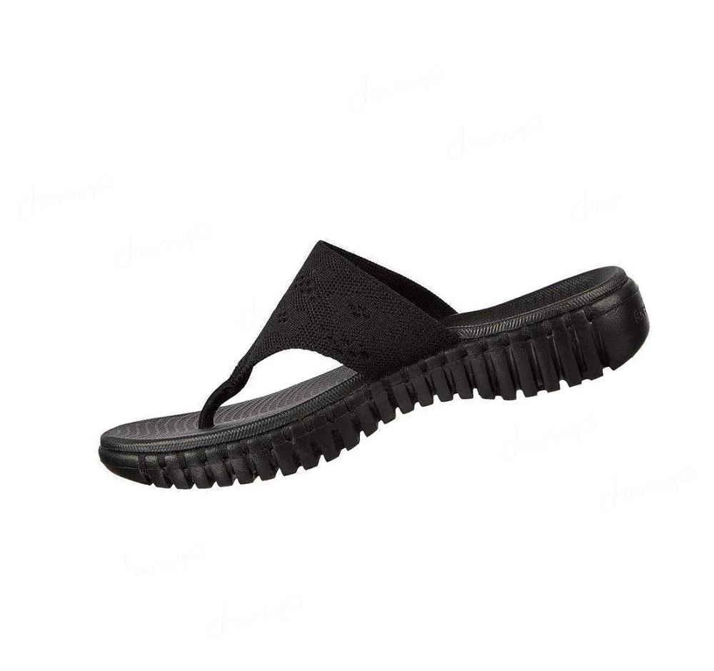 Sandalias Skechers GO WALK Smart - Charmed Mujer Negras | ATT65_AR