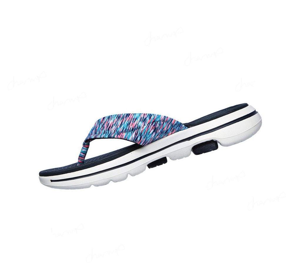 Sandalias Skechers GOwalk 5 - Destined Mujer Azul Marino Multicolor | ATT8R_AR