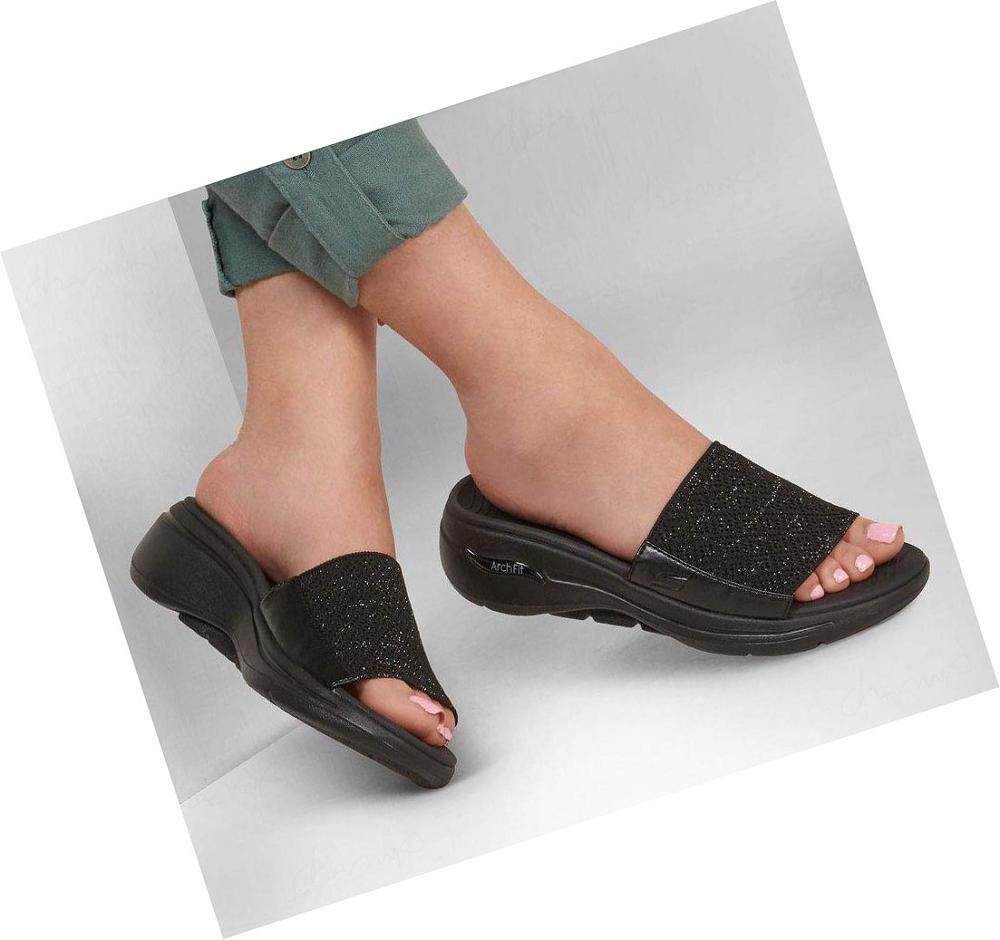 Sandalias Skechers GOwalk Arch Fit - Bonita Mujer Negras | 53A20_AR