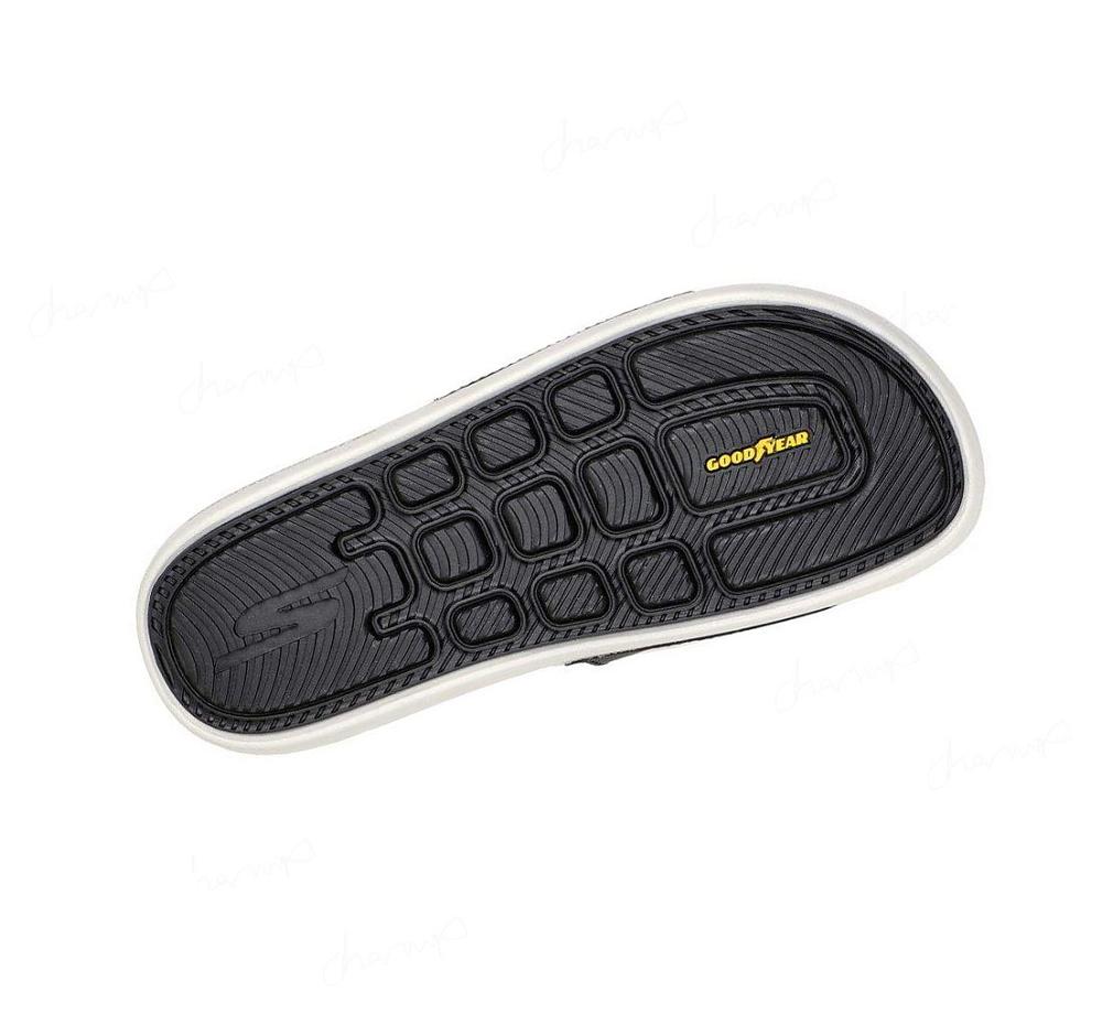 Sandalias Skechers Hyper Chanclas Mujer Negras Blancas | A5030_AR