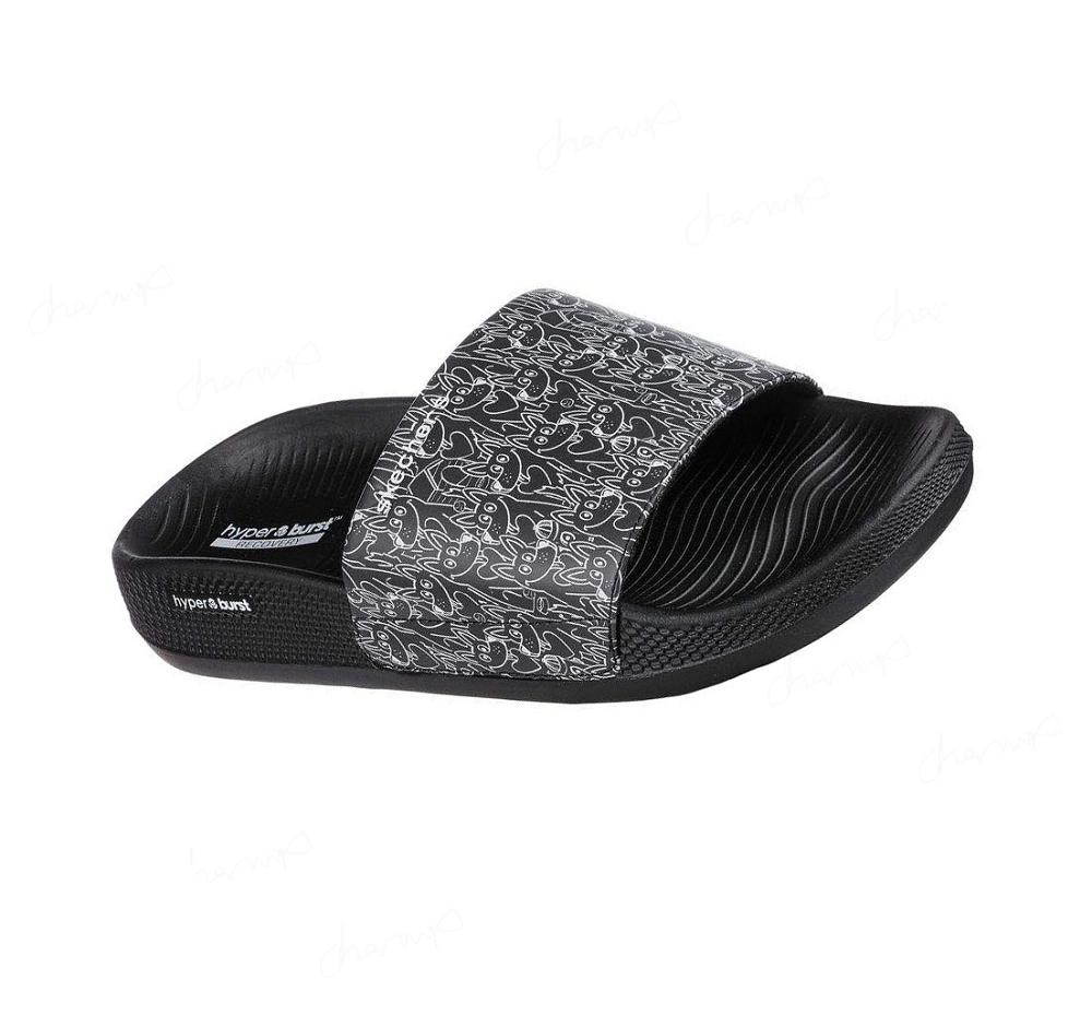 Sandalias Skechers Hyper Chanclas - Puppy Love Mujer Negras | A528W_AR