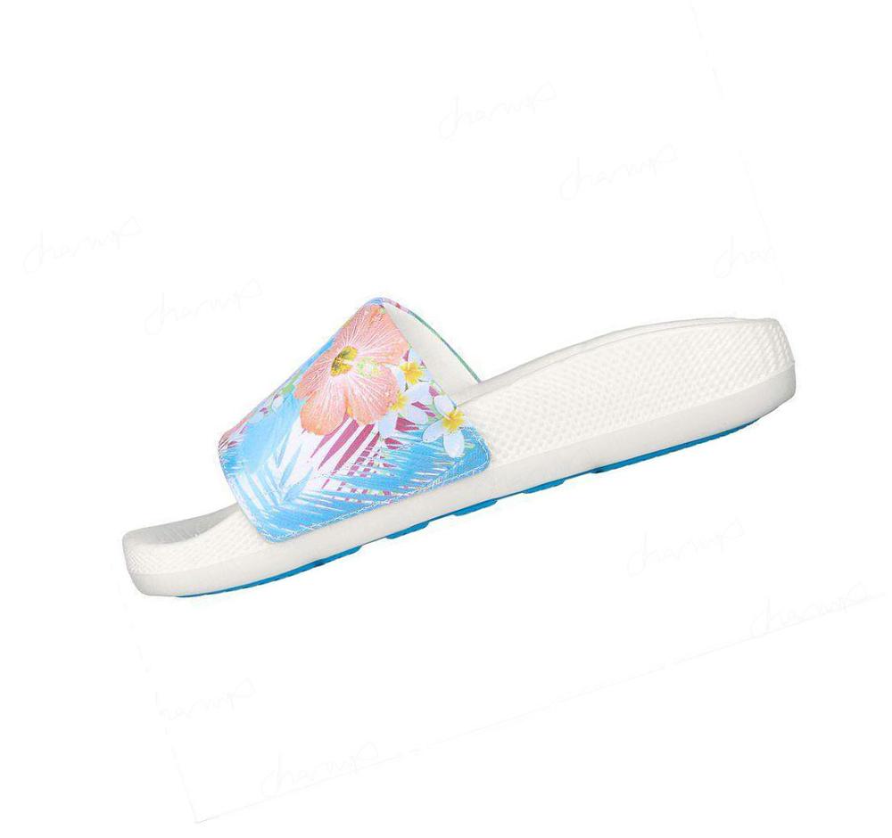 Sandalias Skechers Hyper Chanclas - Tropical Mujer Blancas Multicolor | A5T8K_AR