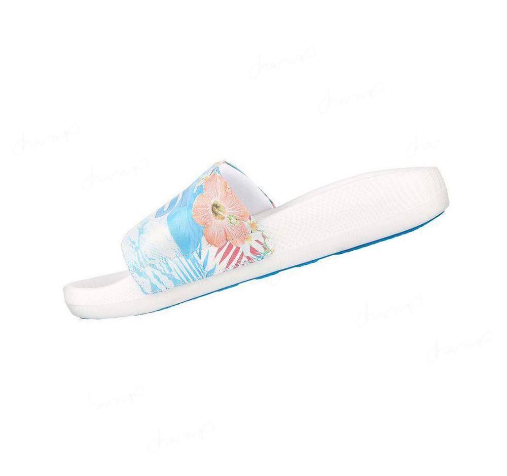 Sandalias Skechers Hyper Chanclas - Under the Palms Mujer Blancas Multicolor | A5T6A_AR