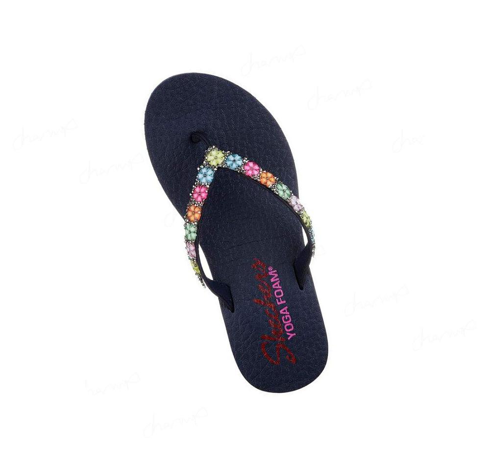 Sandalias Skechers Meditation - Daisy Delight Mujer Azul Marino | 56A2A_AR