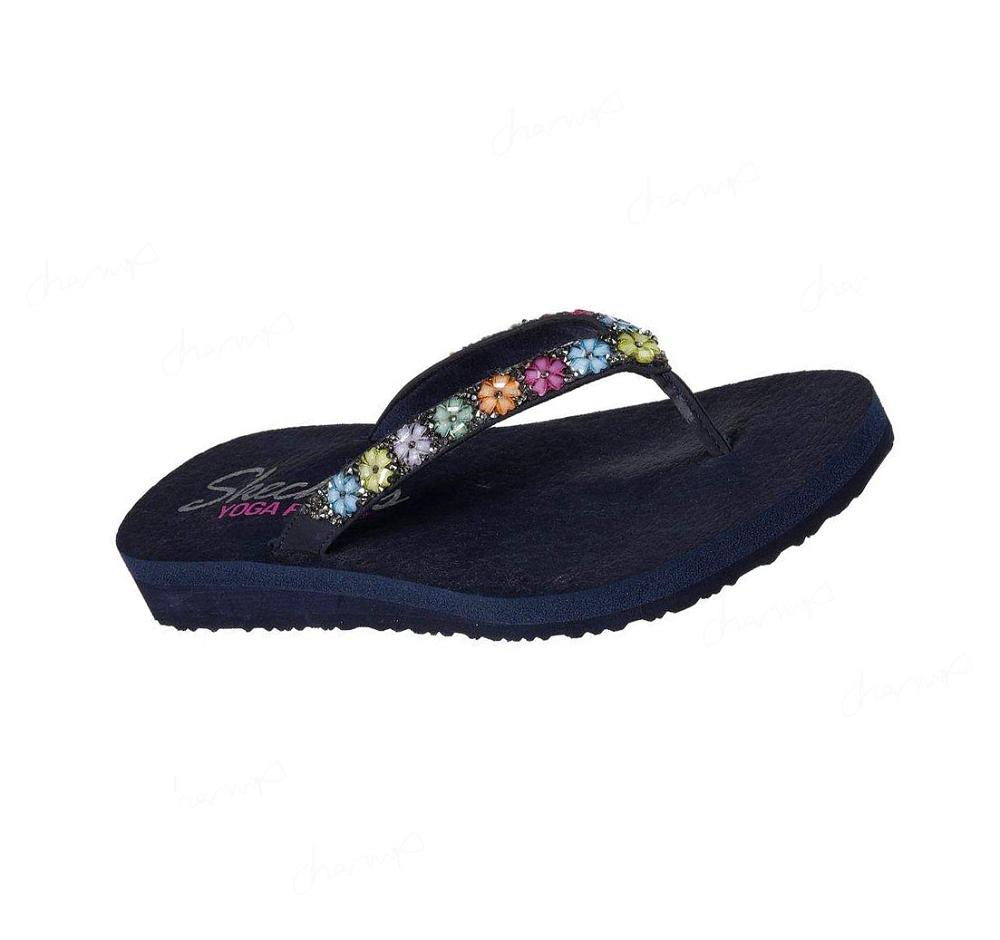 Sandalias Skechers Meditation - Daisy Delight Mujer Azul Marino | 56A2A_AR