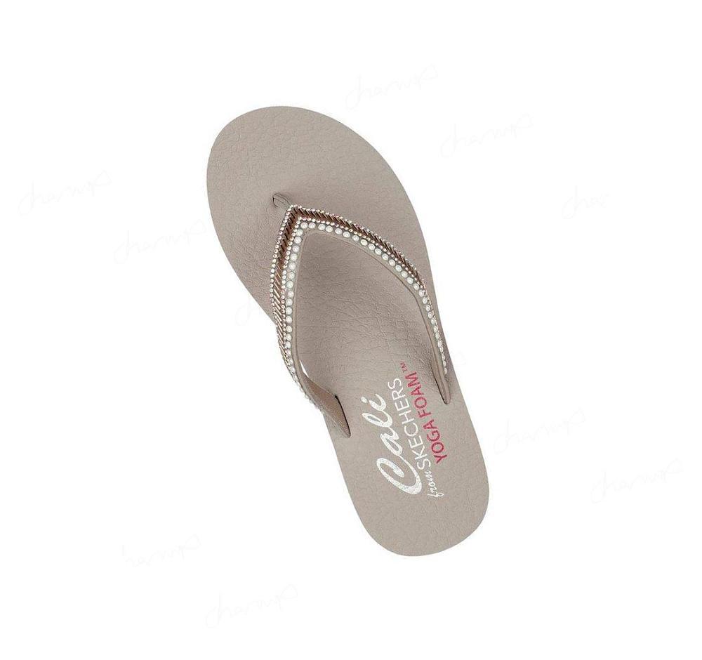 Sandalias Skechers Meditation - Fancy Pearl Mujer Gris Marrones | 566TQ_AR