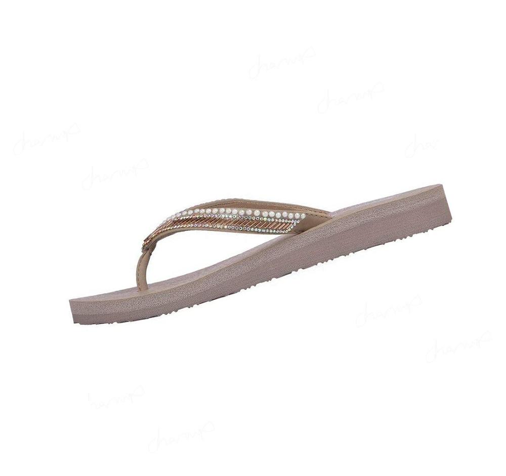 Sandalias Skechers Meditation - Fancy Pearl Mujer Gris Marrones | 566TQ_AR