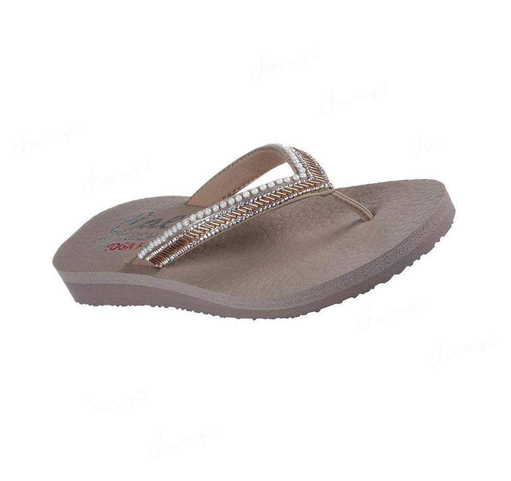 Sandalias Skechers Meditation - Fancy Pearl Mujer Gris Marrones | 566TQ_AR