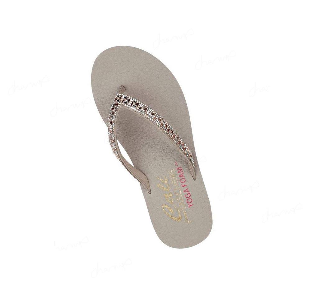 Sandalias Skechers Meditation - Geo-Princess Mujer Gris Marrones | 56T6L_AR