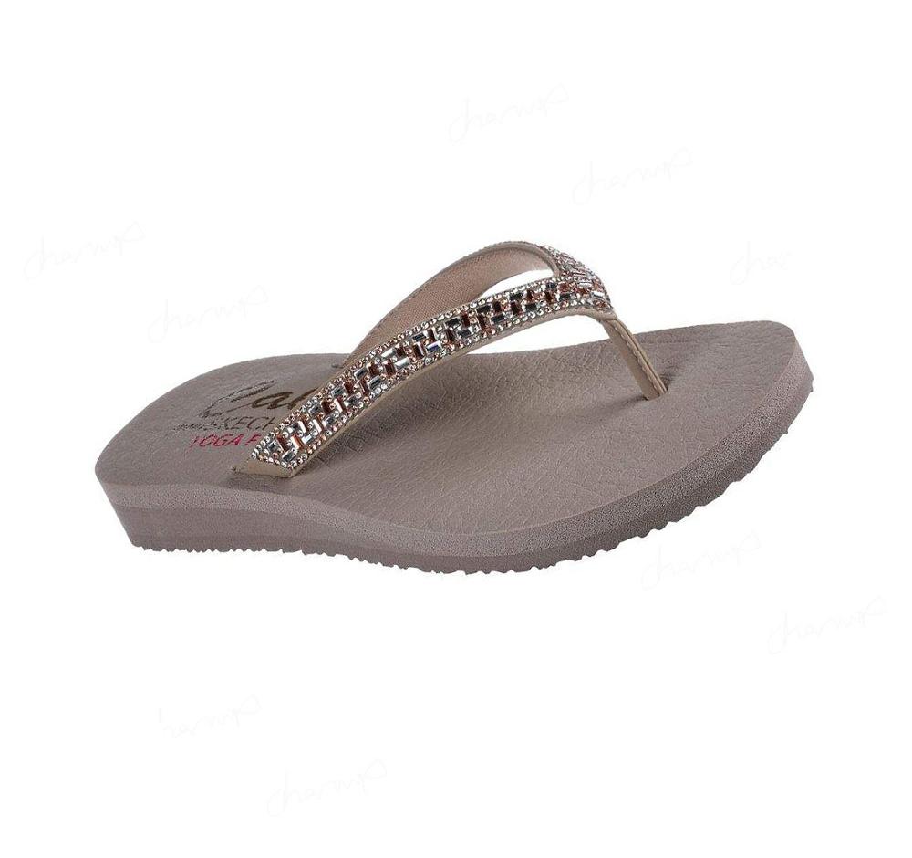 Sandalias Skechers Meditation - Geo-Princess Mujer Gris Marrones | 56T6L_AR