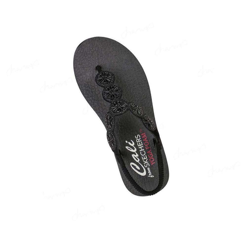 Sandalias Skechers Meditation - Sweet Sparkle Mujer Negras | 5580C_AR