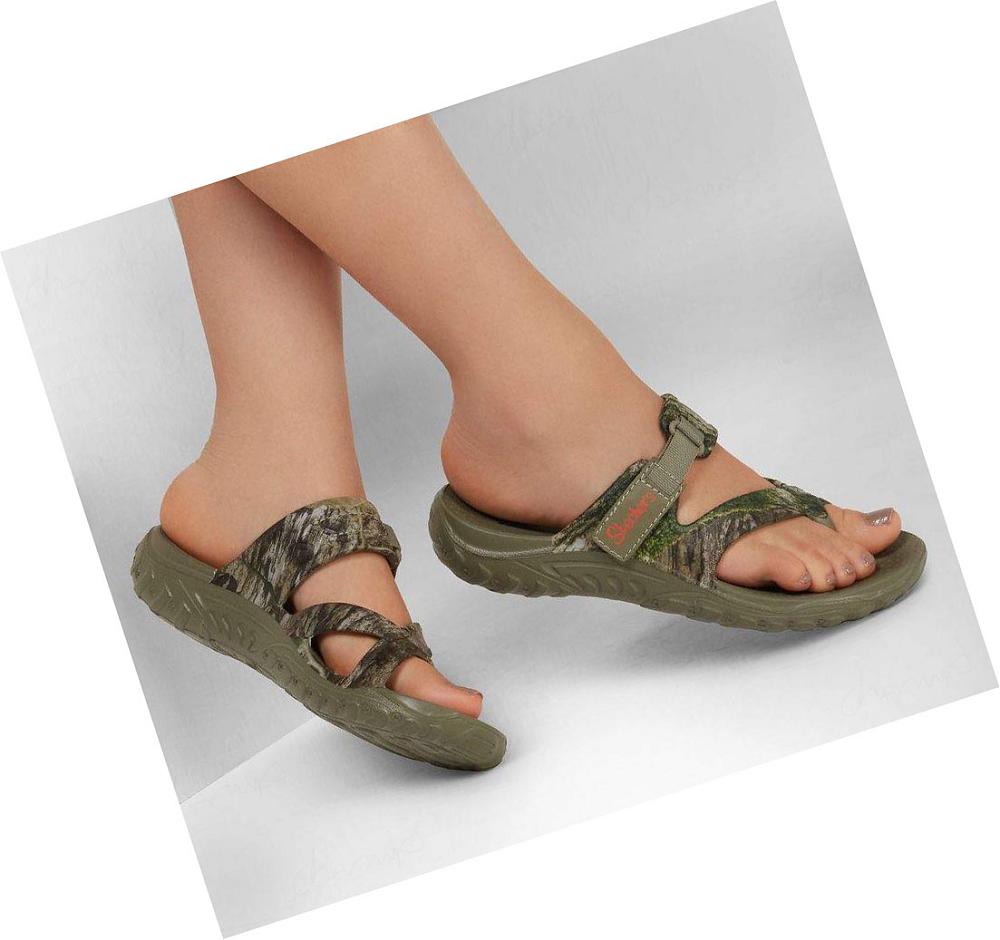 Sandalias Skechers Mossy Oak Foamies: Reggae - Countrified Mujer Verde Oliva Multicolor | A3T8S_AR