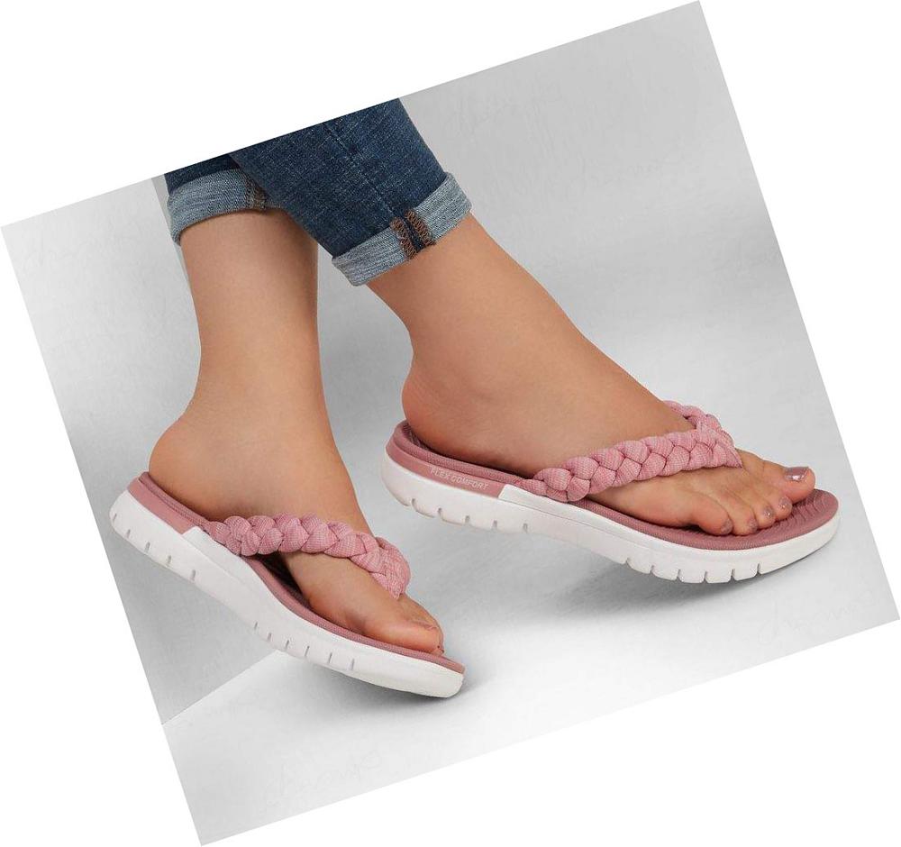 Sandalias Skechers On-The-Go Flex - Sweet Summer Mujer Rosas | A653Q_AR