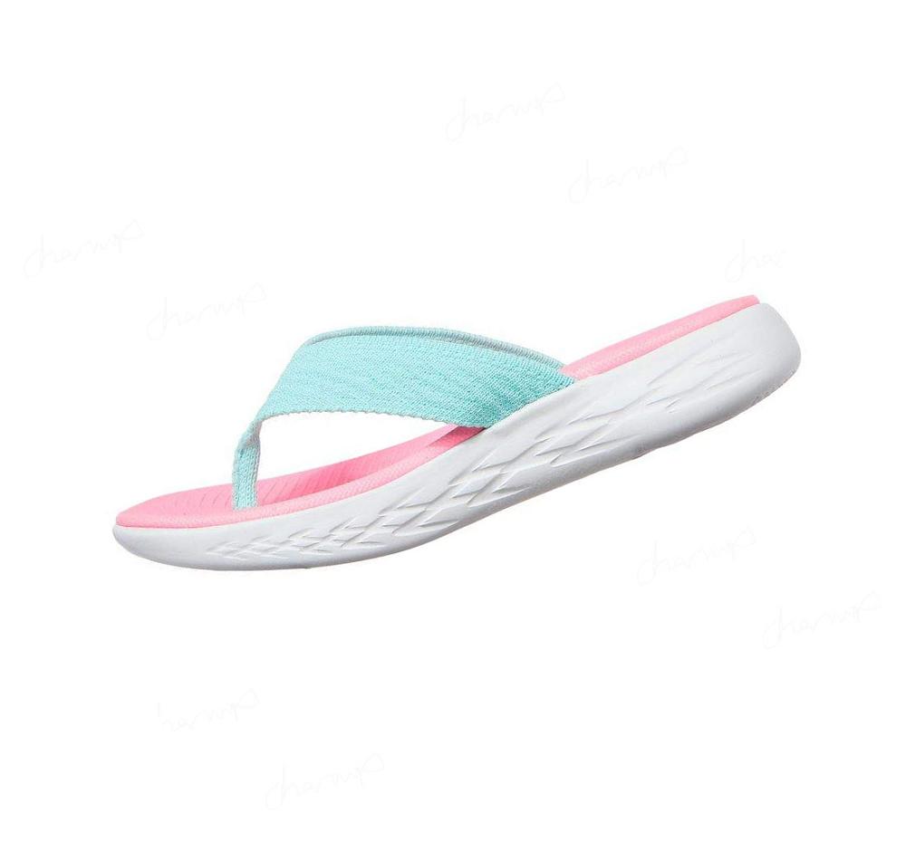 Sandalias Skechers On the GO 600 - Sunny Horizon Niña Turquesa Rosas | ATT00_AR