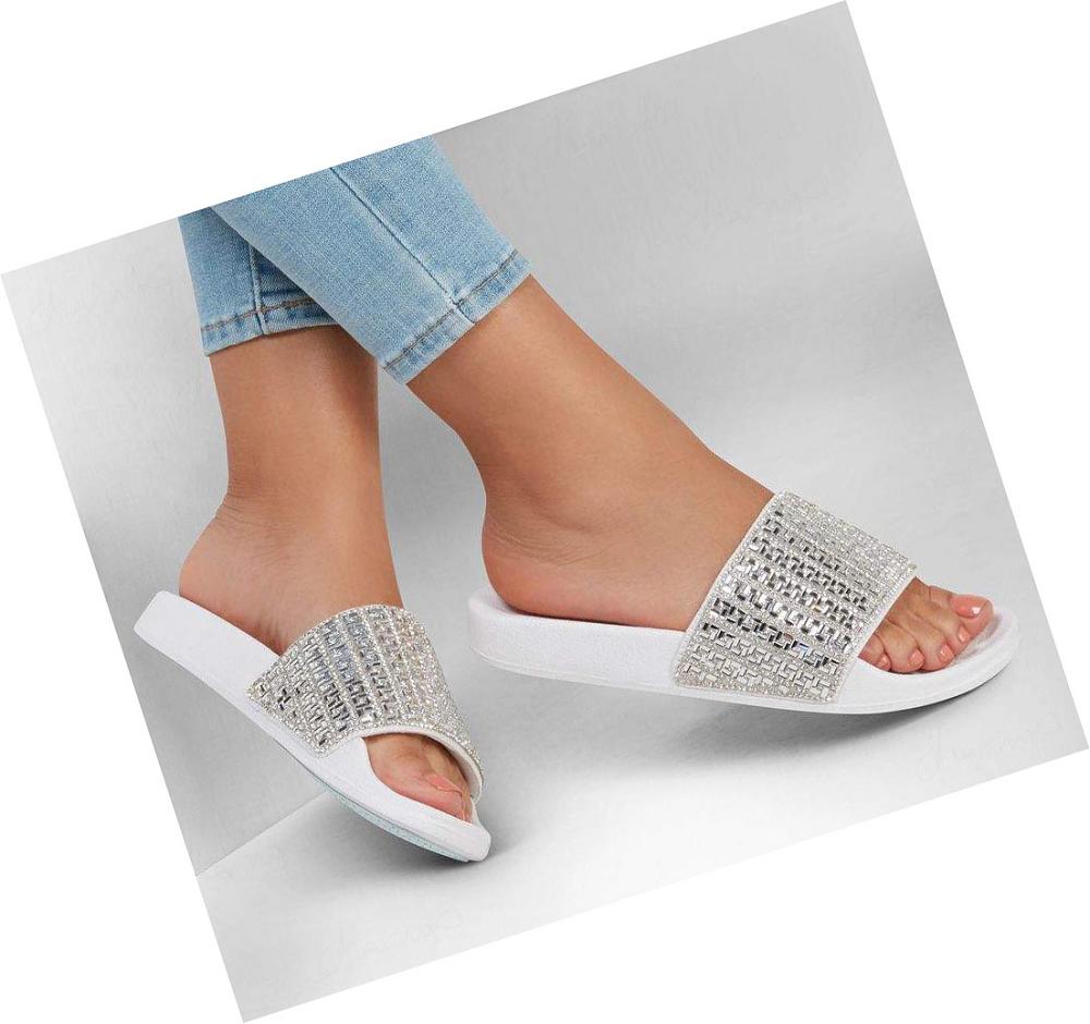 Sandalias Skechers Pop Ups - New Spark Mujer Blancas | 5505E_AR