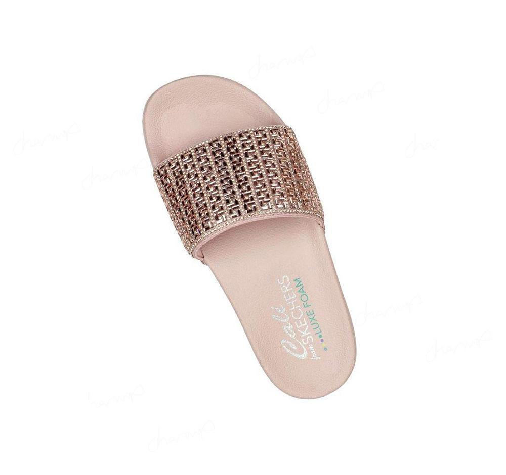 Sandalias Skechers Pop Ups - New Spark Mujer Doradas | 551T0_AR