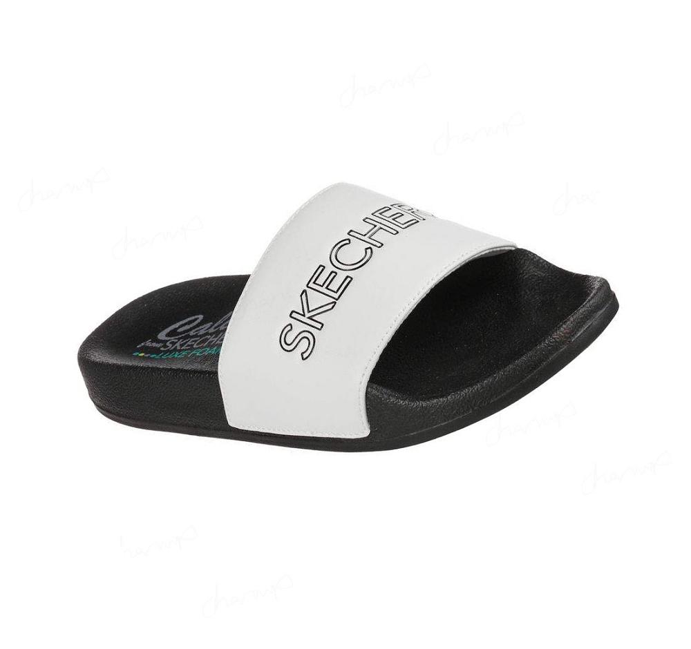 Sandalias Skechers Pop Ups - Right Time Mujer Blancas Negras | A0A20_AR